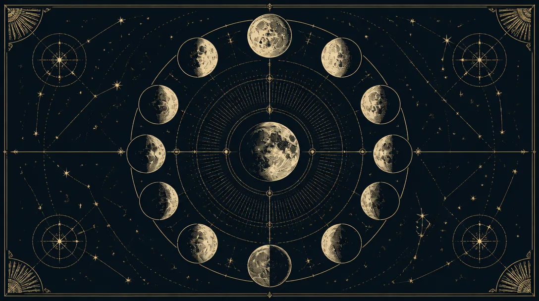 Månens faser, graverade